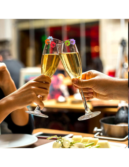 18 Marcadores de Copas de Vino Silicona FdcLixuvol - 3 Formas