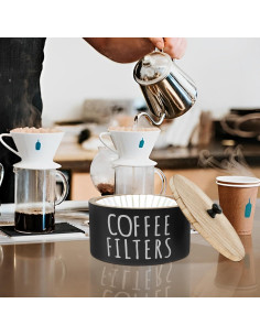 Soporte para Filtros de Café Mimoyalaso 16cm Negro Madera 2