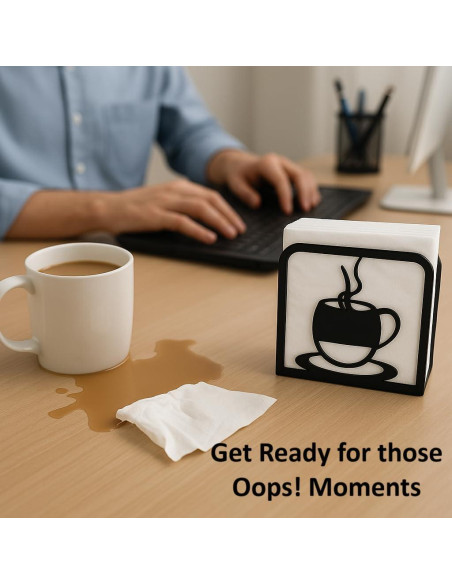 Juego de 2 Soportes Decorativos para Servilletas LFT Negro