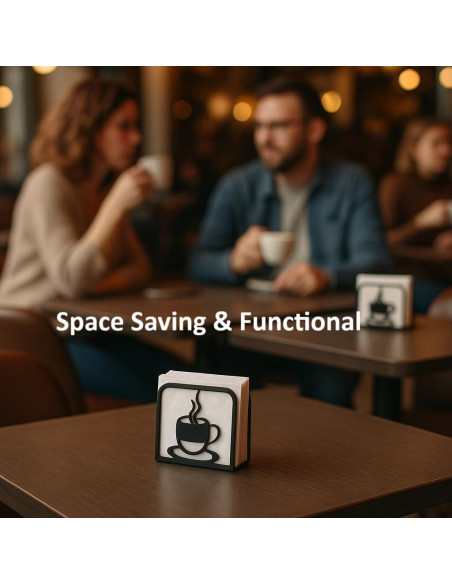 Juego de 2 Soportes Decorativos para Servilletas LFT Negro