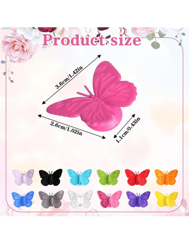 12 Marcadores de Copas de Vino Mariposa Silicona Nogeqi