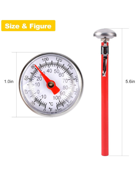 Termómetro de carne Hawgiman 15.24 cm, medición 0-104C