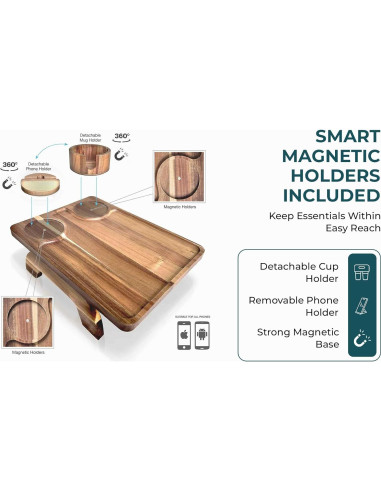 Mesa de Brazo de Sofá Plegable Complete Provisions XL 40.1x30cm