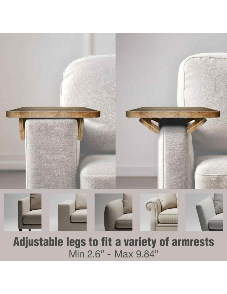 Mesa de Brazo de Sofá Plegable Complete Provisions XL 40.1x30cm