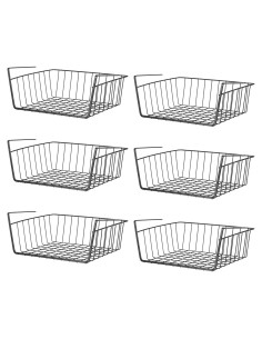 Canasta de Almacenamiento Bajo Estante PATIKIL 33x26x12cm - Paquete de 6