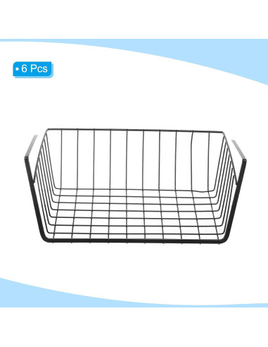 Canasta de Almacenamiento Bajo Estante PATIKIL 33x26x12cm - Paquete de 6
