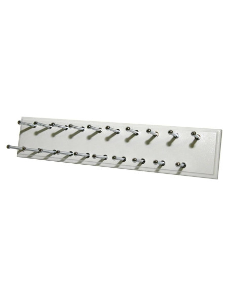 Soporte deslizante para corbatas Easy Track RA1200, 20 ganchos, blanco
