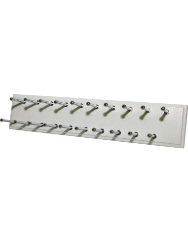 Soporte deslizante para corbatas Easy Track RA1200, 20 ganchos, blanco