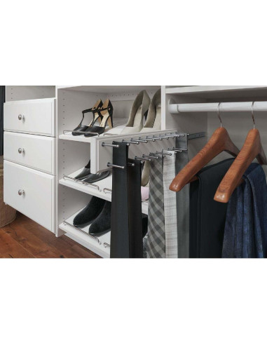 Soporte deslizante para corbatas Easy Track RA1200, 20 ganchos, blanco