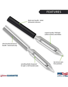 Pelador de Verduras Rada Cutlery W232 Acero Inoxidable 4.45 cm 2