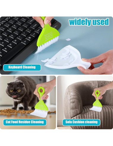 Juego de Mini Recogedor y Escoba Gjinxi 3 Pcs Colores