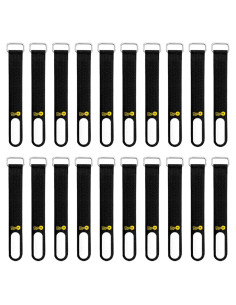 Cintas de Cierre Wrap-It 12.7 cm Negro Paquete de 20