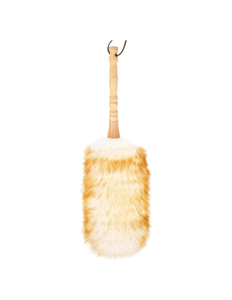 Plumero de lana de cordero FeelfunFeather 49 cm con mango de madera
