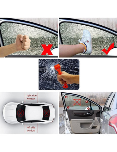 Martillo de Seguridad LOYMR 2 en 1 para Automóvil - Escape Rápido