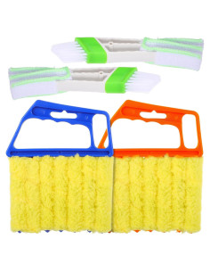 Herramienta de limpieza de persianas Lusofie 4 Pcs microfibra