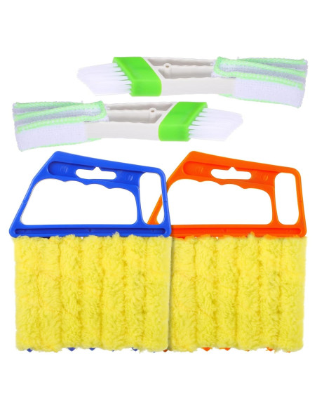 Herramienta de limpieza de persianas Lusofie 4 Pcs microfibra