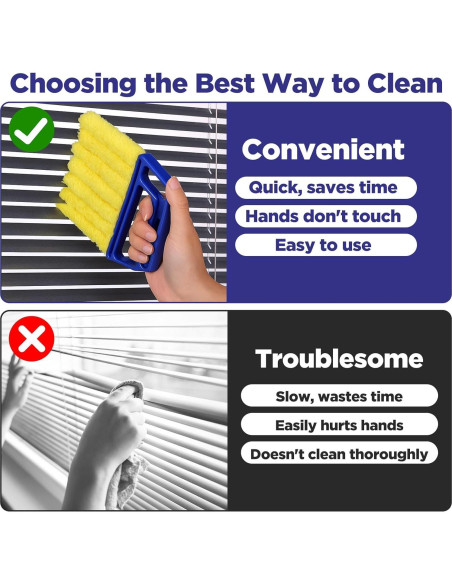 Herramienta de limpieza de persianas Lusofie 4 Pcs microfibra