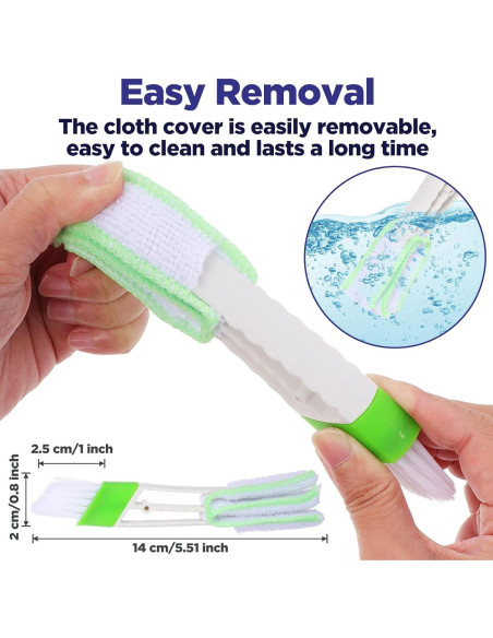 Herramienta de limpieza de persianas Lusofie 4 Pcs microfibra