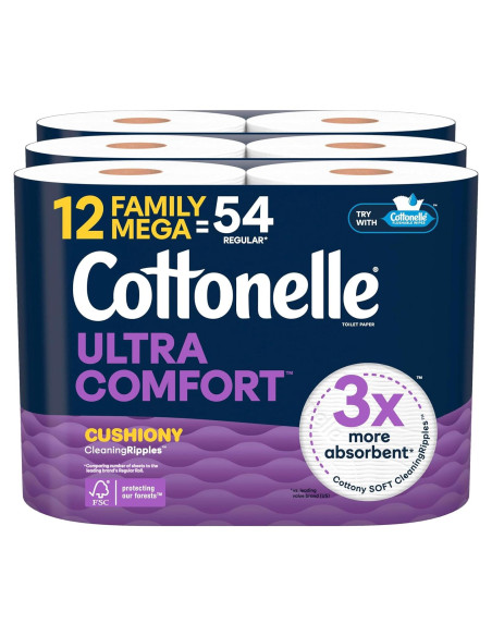Papel Higiénico Cottonelle Ultra Comfort 12 Rollos Mega Familia