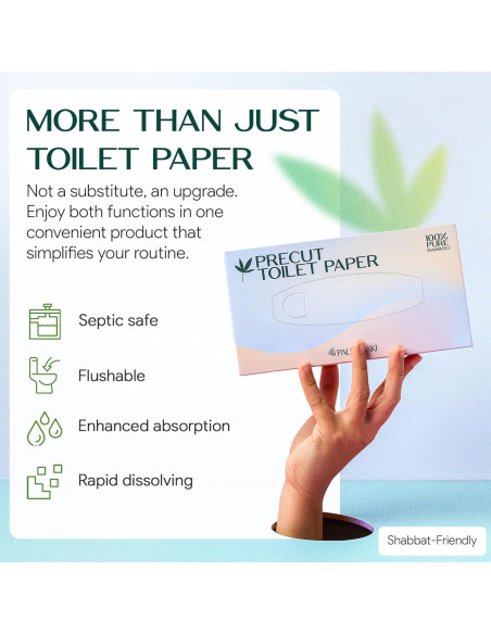 Papel Higiénico de Bambú Palm Naki - 3 Capas, 375 Hojas