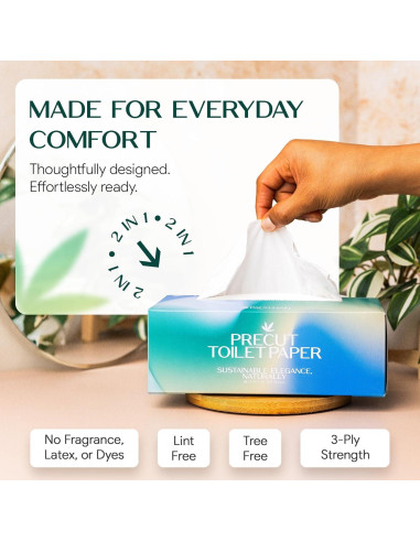 Papel Higiénico de Bambú Palm Naki - 3 Capas, 375 Hojas