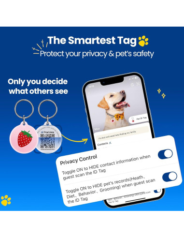 Etiqueta QR Inteligente PawView para Mascotas - Protección y Salud