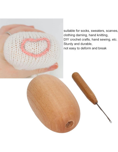 Huevo de Zurcir de Madera Yosoo para Costura en Casa
