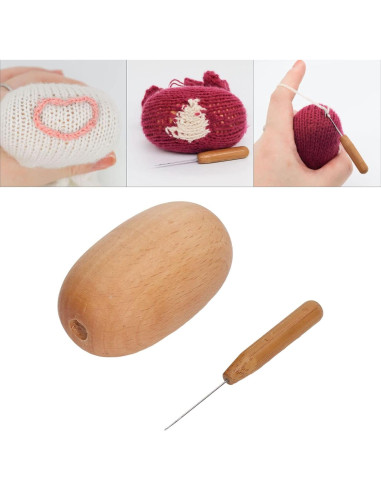 Huevo de Zurcir de Madera Yosoo para Costura en Casa