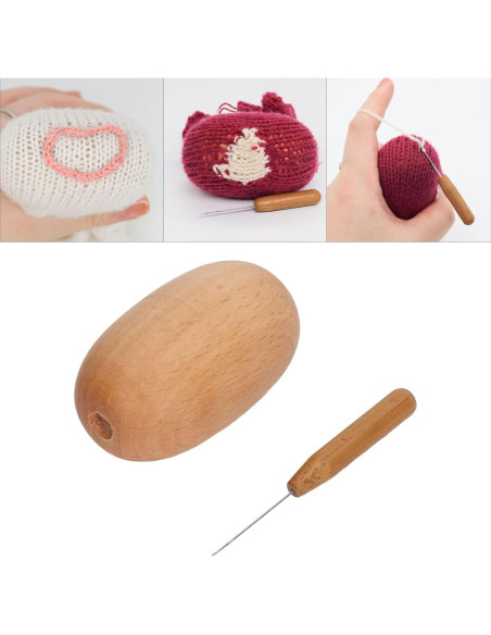 Huevo de Zurcir de Madera Yosoo para Costura en Casa