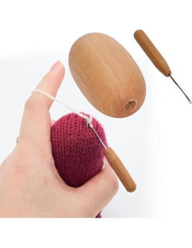 Huevo de Zurcir de Madera Yosoo para Costura en Casa