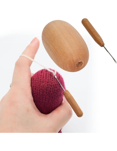 Huevo de Zurcir de Madera Yosoo para Costura en Casa