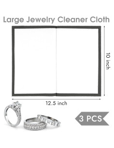 Paño de Pulido de Plata PEASUG 3 Pcs 25.4x31.75 cm Suave 2