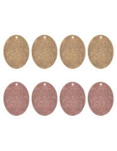 Etiquetas Metálicas Ovaladas PandaHall 40pcs para Joyería DIY