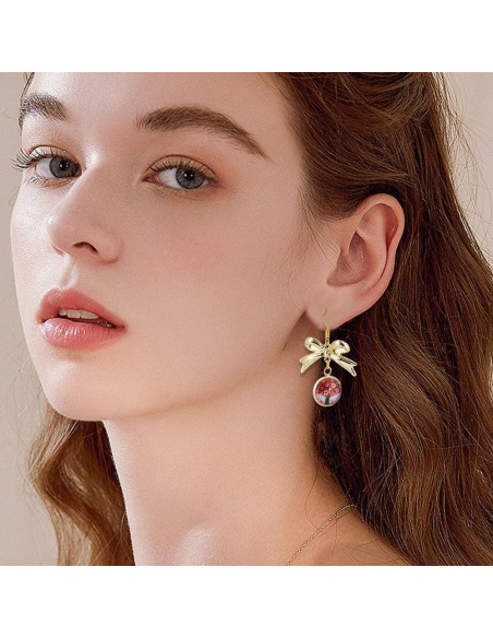 Beebeecraft 50Pcs Cabochones de Pendientes Acero Inoxidable 18K