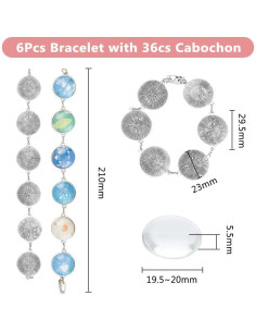 Kit de Fabricación de Pulseras DICOSMETIC 6 Piezas Platino 2