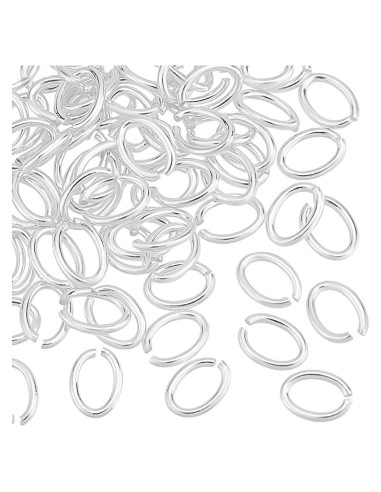 70 Anillos de Salto Abiertos Plata Esterlina 925 PH PandaHall