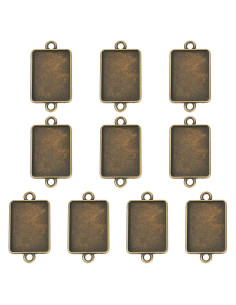 10 Piezas Bezel de Bronce Antiguo 18x25mm PH PandaHall