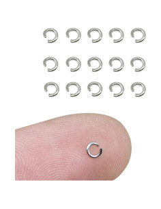 2000 Anillos de Salto Abiertos Acero Inoxidable 0.5x3mm WOCRAFT