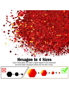 Purpurina Chunky Roja Ceya 140g para Manualidades y Belleza 2