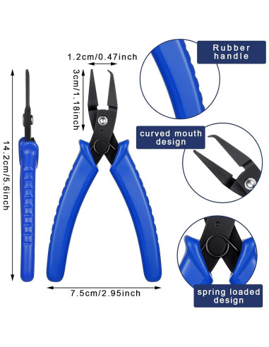 Pinzas de Anillo Abierto Honoson - 14 cm, Acero al Carbono, 2 Piezas