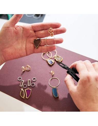 Pinzas de Anillo Abierto Honoson - 14 cm, Acero al Carbono, 2 Piezas