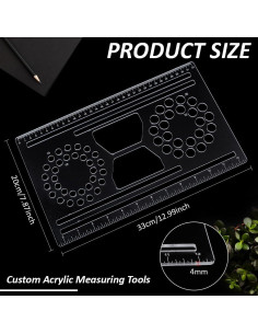 Tablero Organizador de Perlas Acrílico BENECREAT 33x20cm 2