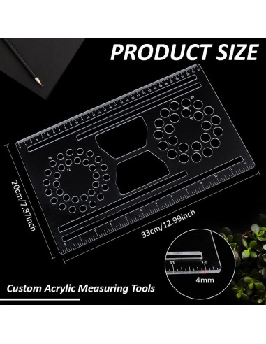 Tablero Organizador de Perlas Acrílico BENECREAT 33x20cm