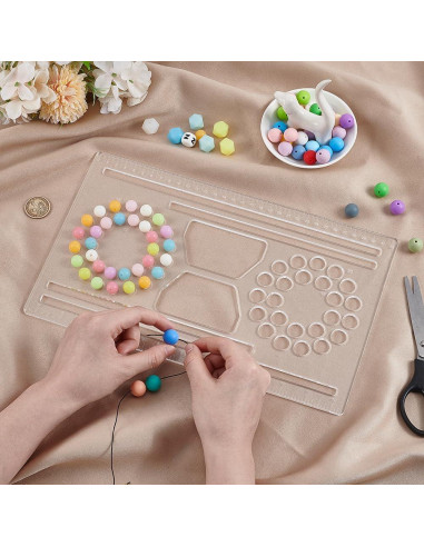 Tablero Organizador de Perlas Acrílico BENECREAT 33x20cm