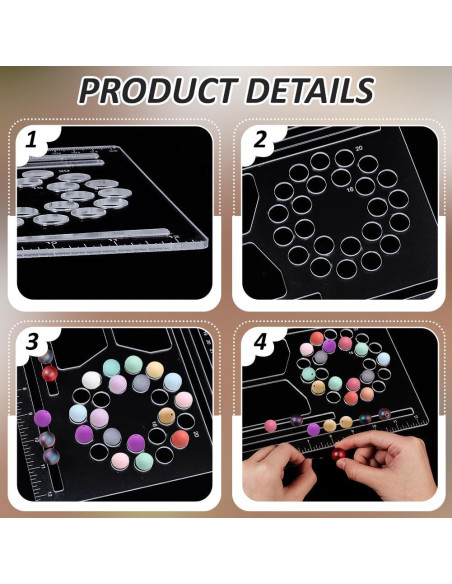 Tablero Organizador de Perlas Acrílico BENECREAT 33x20cm