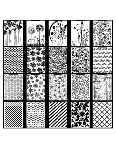 Set de 20 Carpetas de Relieve Molain para Tarjetas 14.7x9.9 cm