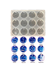 12 Moldes de Silicona para Joyería Zodiacal JEVLON - DIY