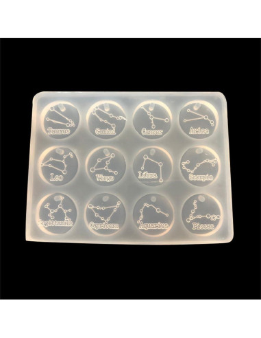 12 Moldes de Silicona para Joyería Zodiacal JEVLON - DIY