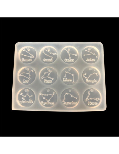 12 Moldes de Silicona para Joyería Zodiacal JEVLON - DIY