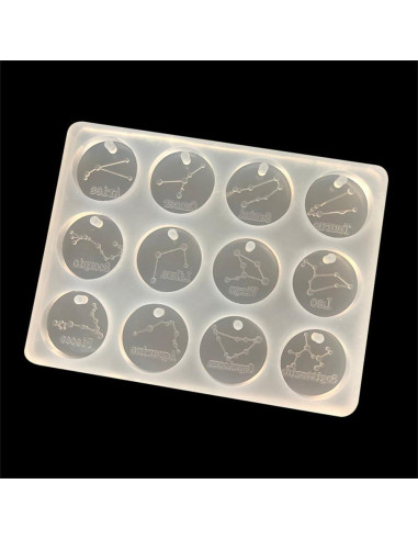 12 Moldes de Silicona para Joyería Zodiacal JEVLON - DIY